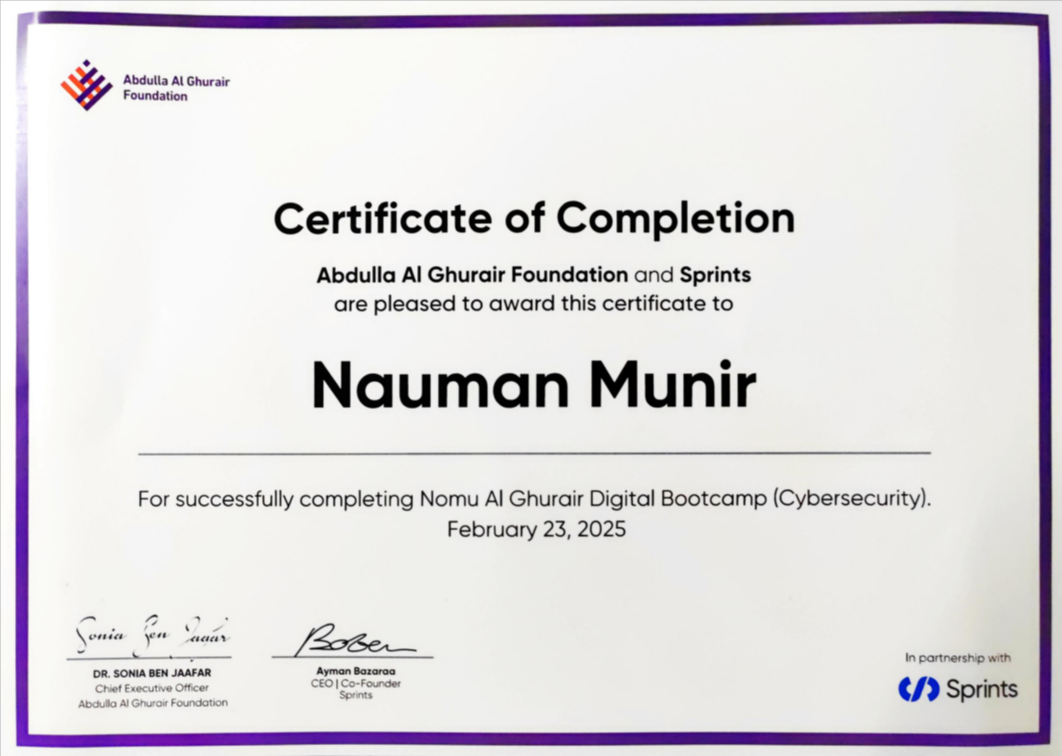 Intro to AI and Gen AI for Nomu Al Ghurair TechUp Explorer Certificate - Comprehensive AI fundamentals and generative AI program through Udacity and Al Ghurair Foundation